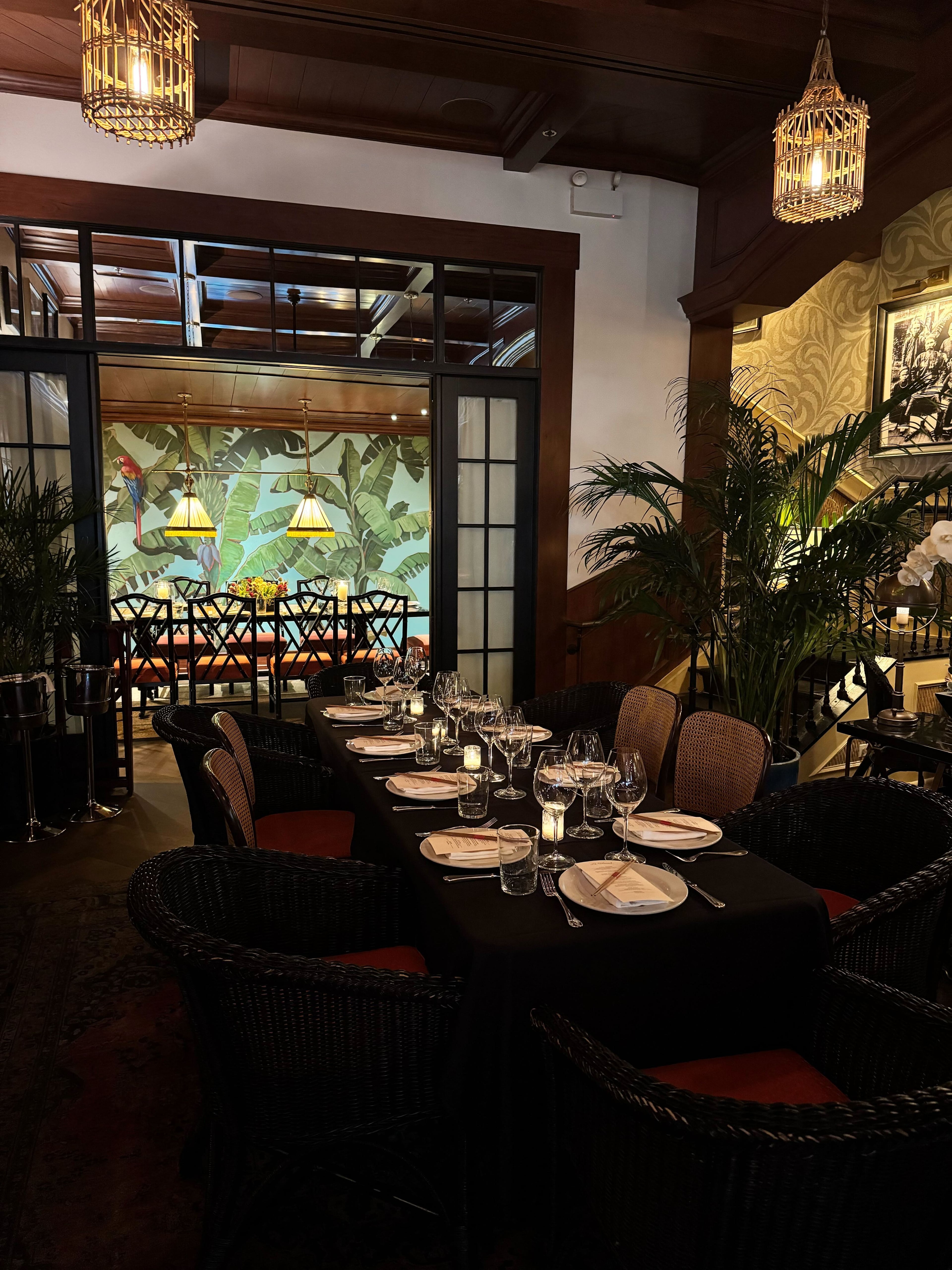 Elegant table setting at Le Colonial Chicago